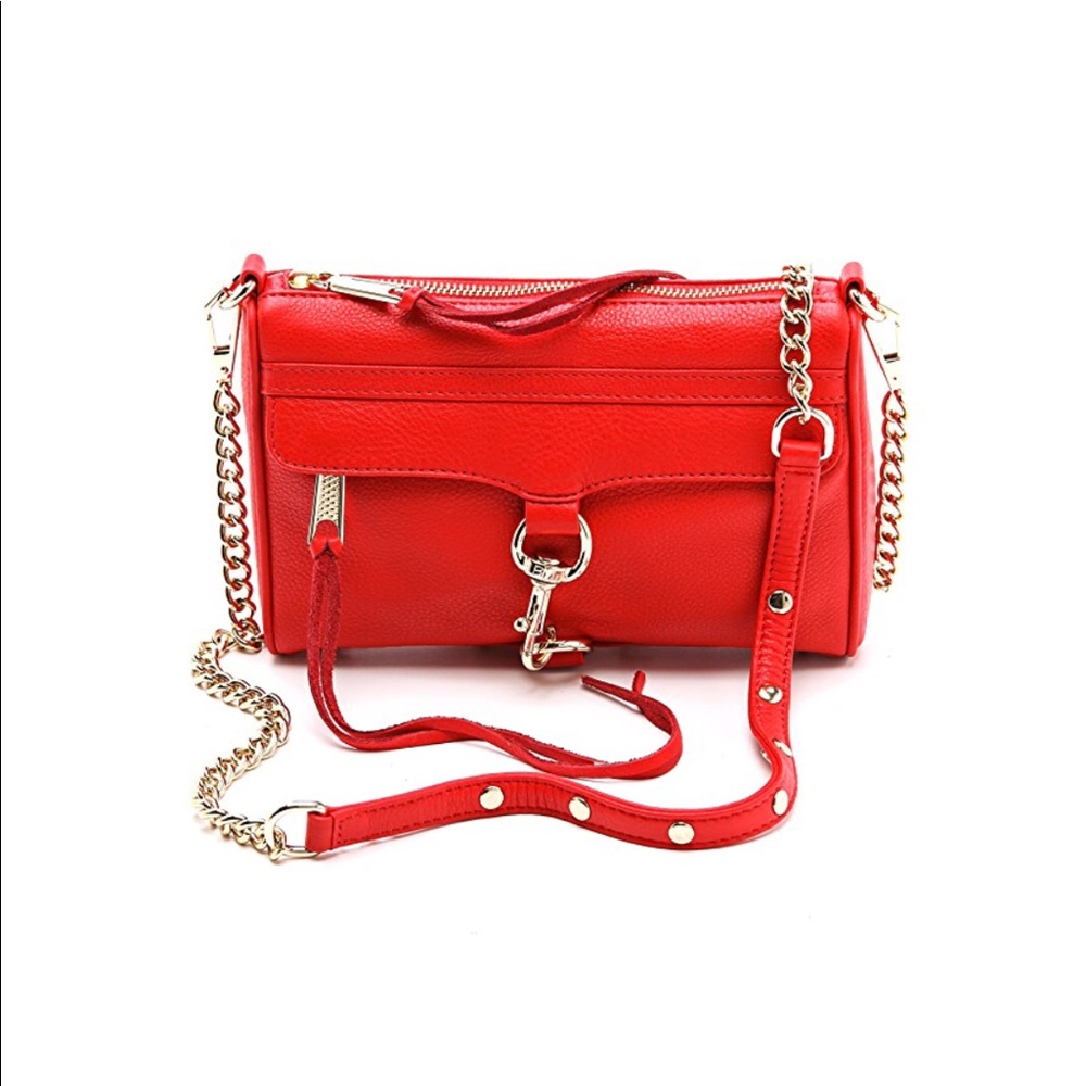 Rebecca Minkoff Mini-Mac Crossbody Bag in Red - Picture 1 of 4